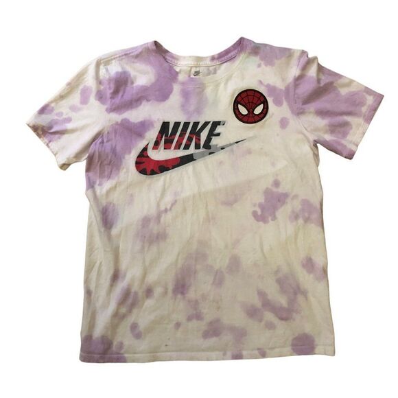Custom Embroidered Nike Spiderman Tie Dye T Shirt Medium - Picture 1 of 9